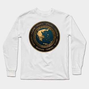 Ancient Greek City-States - Polis of Greece - Ancient Hellas Long Sleeve T-Shirt